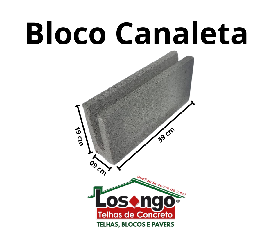 Bloco Canaleta 09Cm Bloco Canaleta 09Cm