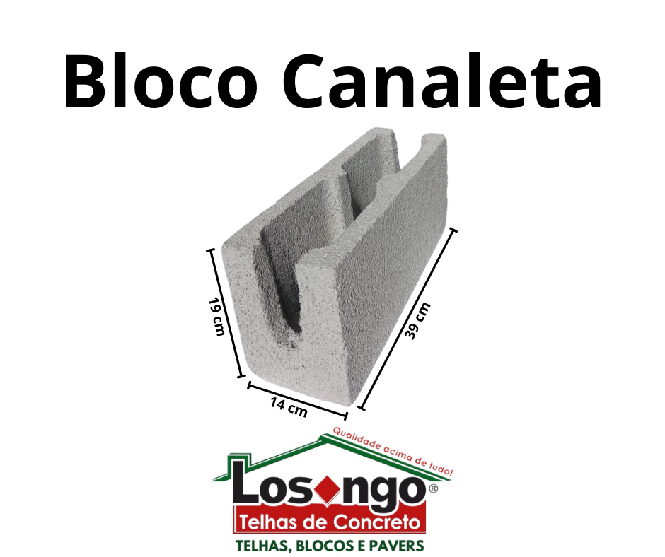 Bloco Canalete 14Cm Bloco Canalete 14Cm