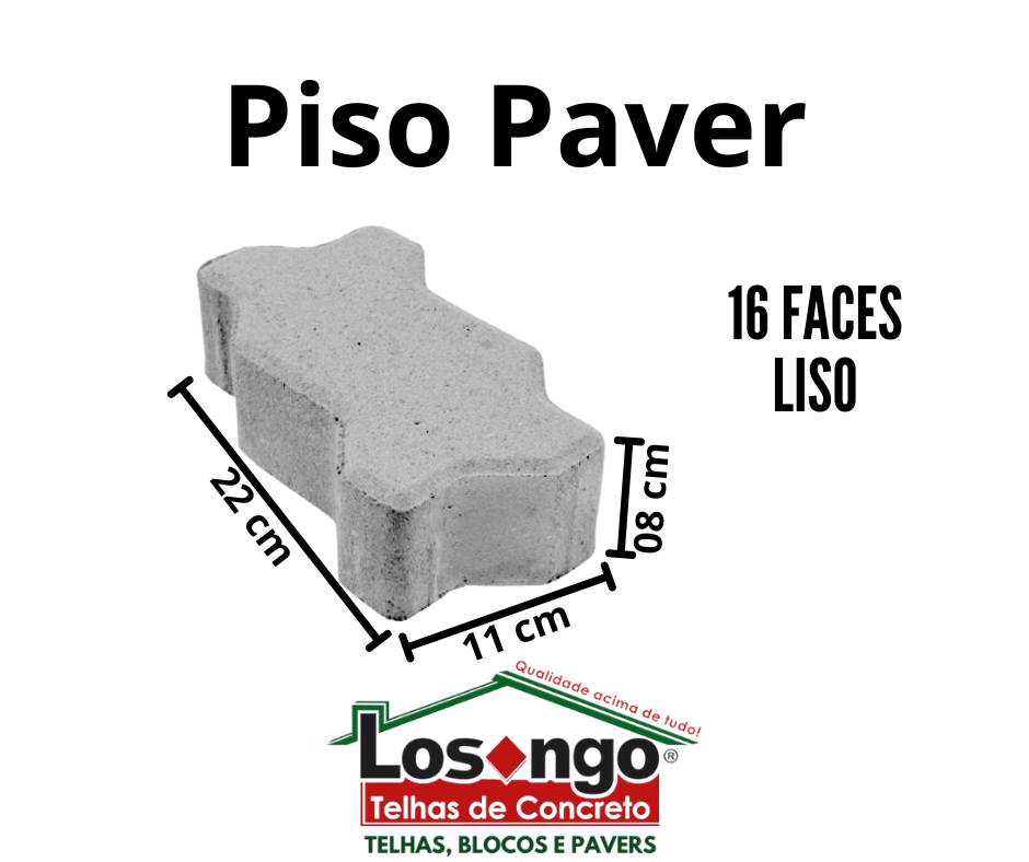 Piso Paver 16 Faces Liso Piso Paver 16 Faces Liso