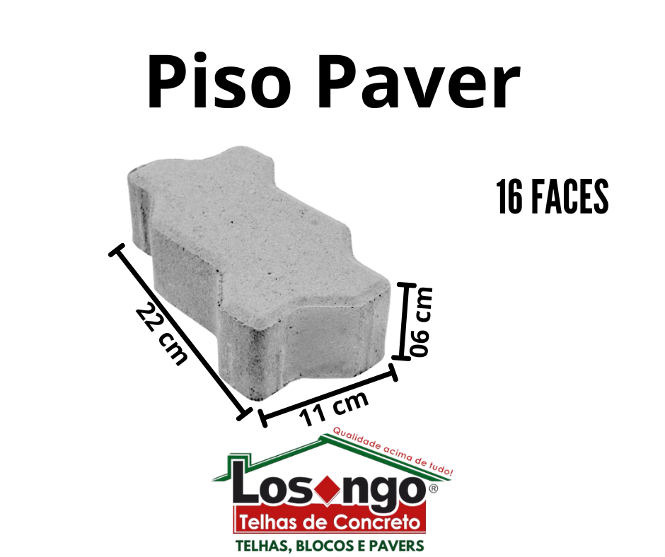 Piso Paver 16 Faces
