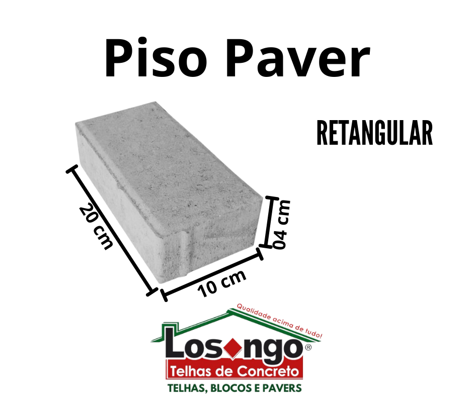 Piso Paver Retangular