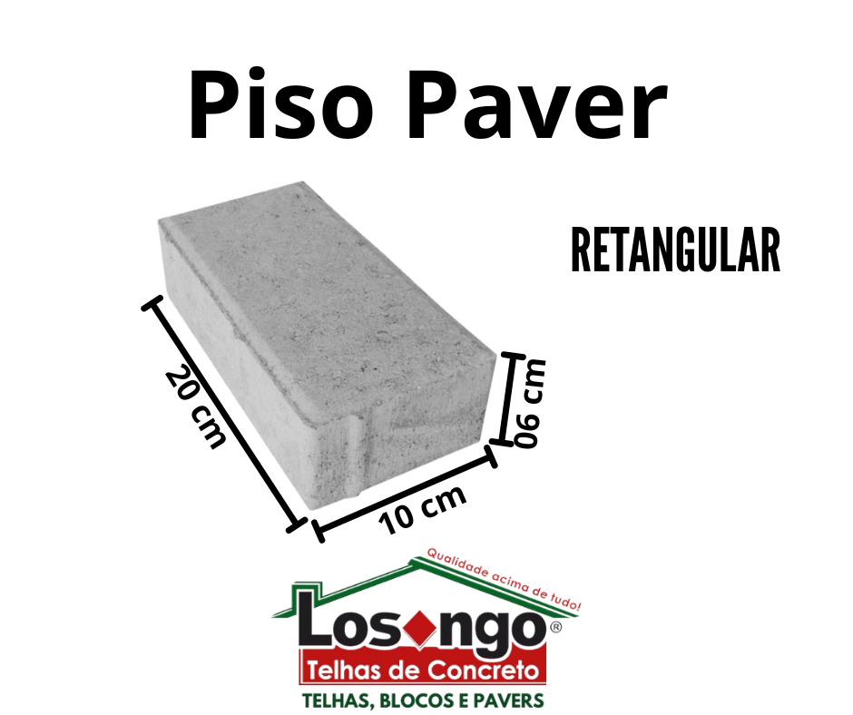 Piso Paver Retangular