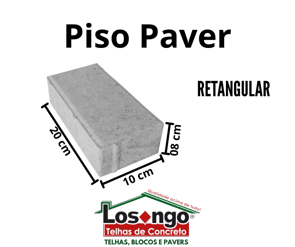 Piso Paver Retangular