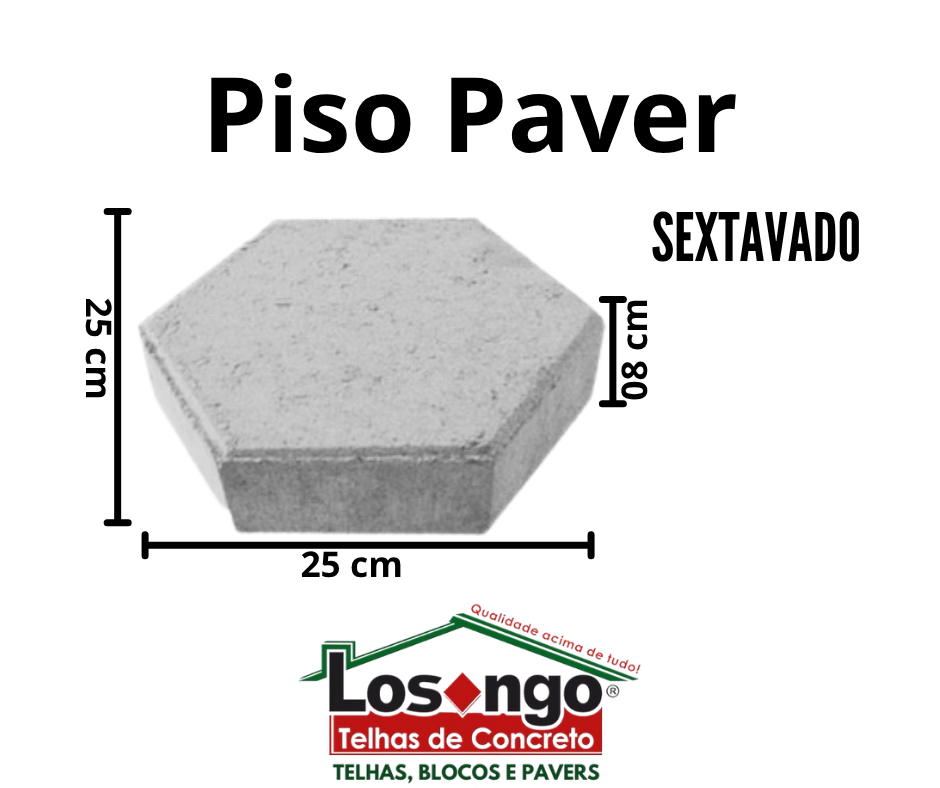 Piso Paver Sextavado