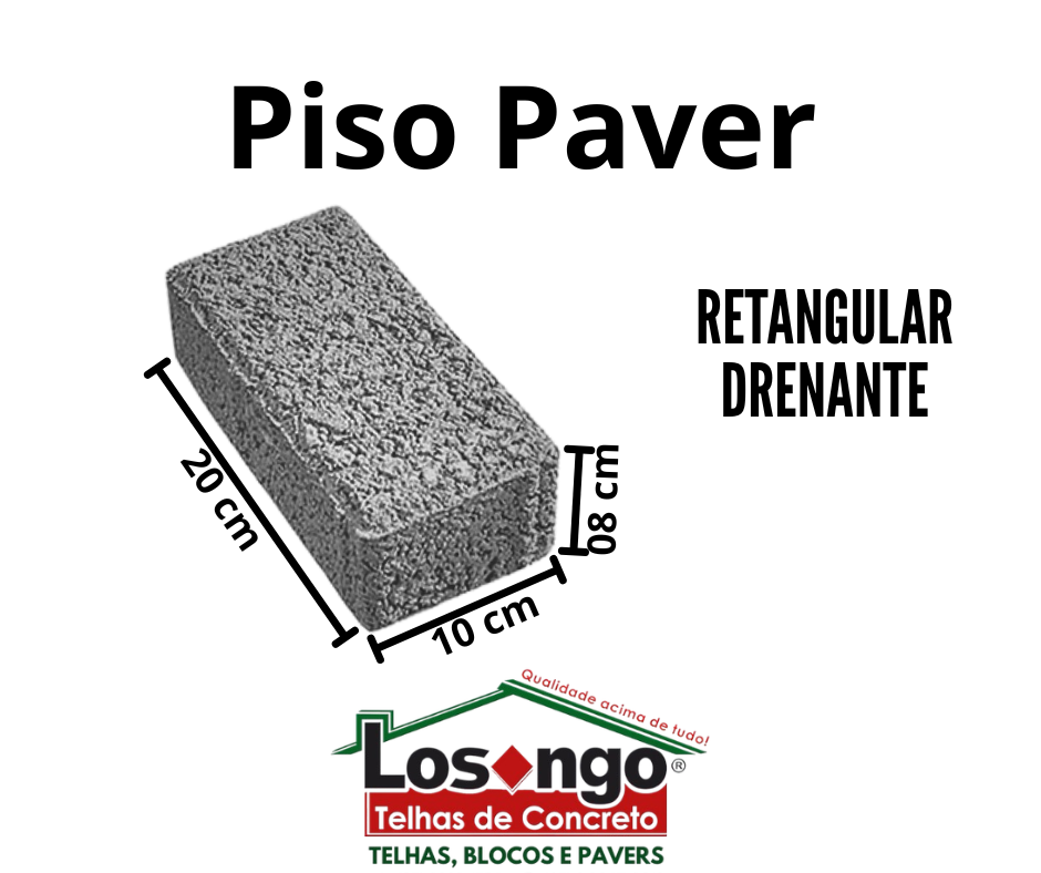 Piso Paver Retangular Drenante Piso Paver Retangular Drenante
