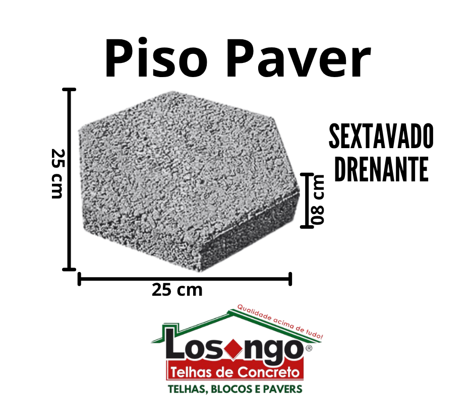 Piso Paver Sextavado Drenante Piso Paver Sextavado Drenante